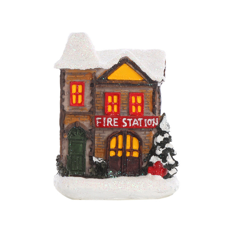 Christmas luminous small house LED warm light European style