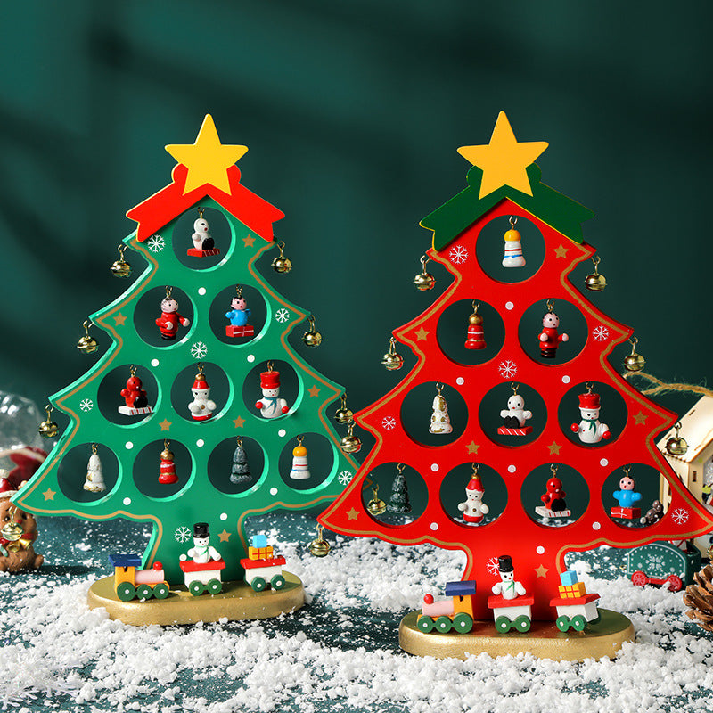 Christmas Mini Checkered Wooden