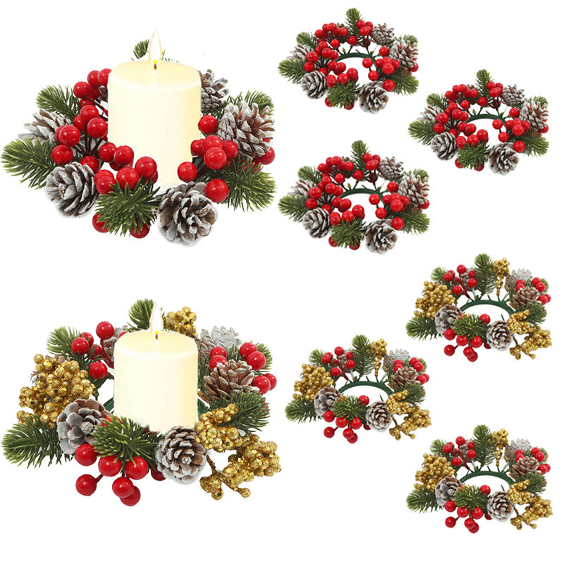Christmas flower candle holder
