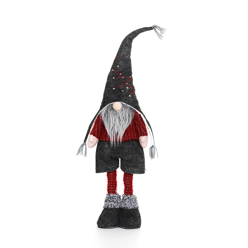 New Christmas decorations telescopic faceless doll