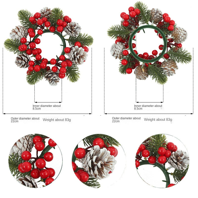 Christmas flower candle holder