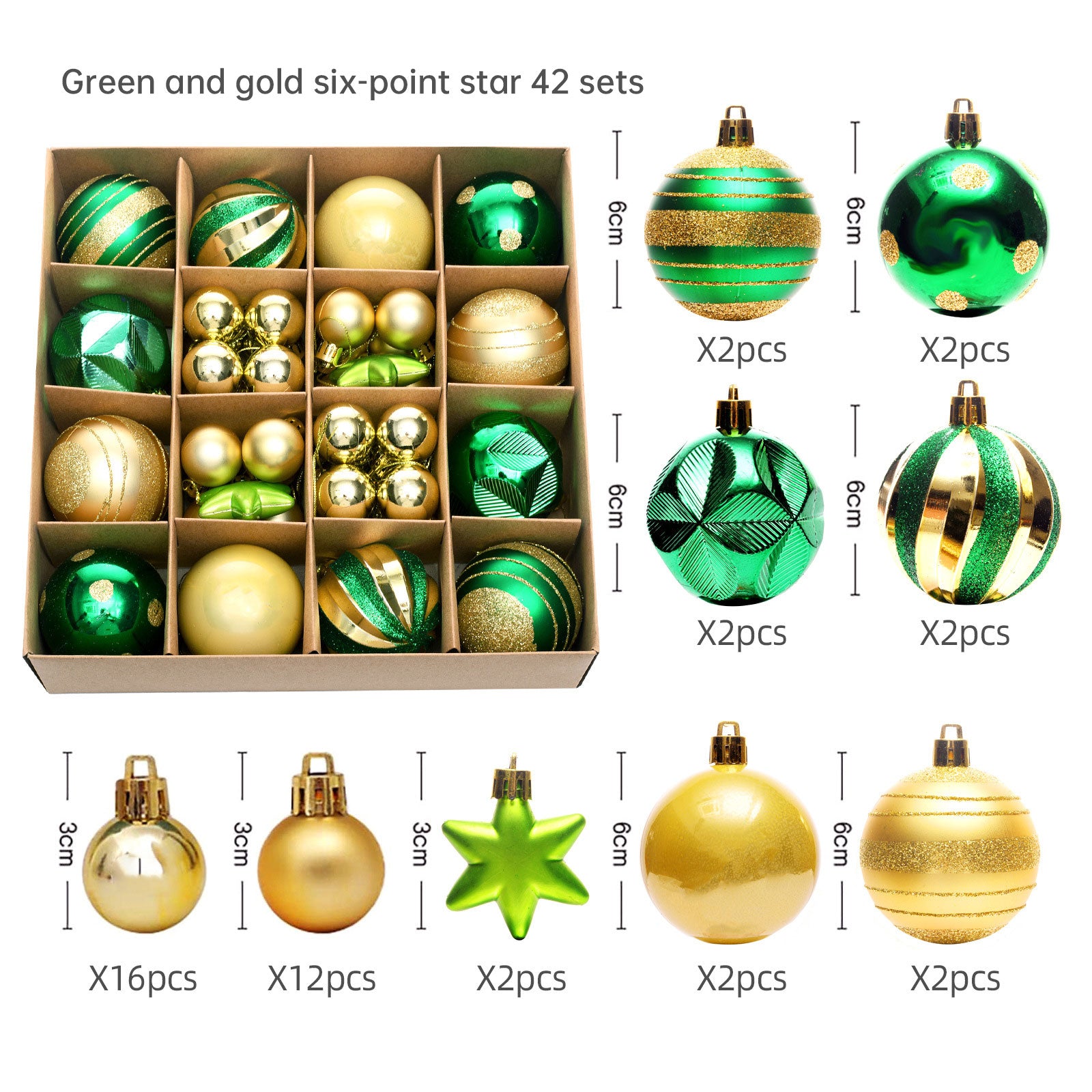 Christmas decoration 6cm  ball special-shaped painted