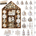 Christmas ball, House shaped set, kraft paper box
