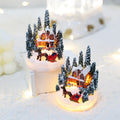 Christmas Decorations Resin Houses Luminous \ Small Houses Christmas Gift Creativity