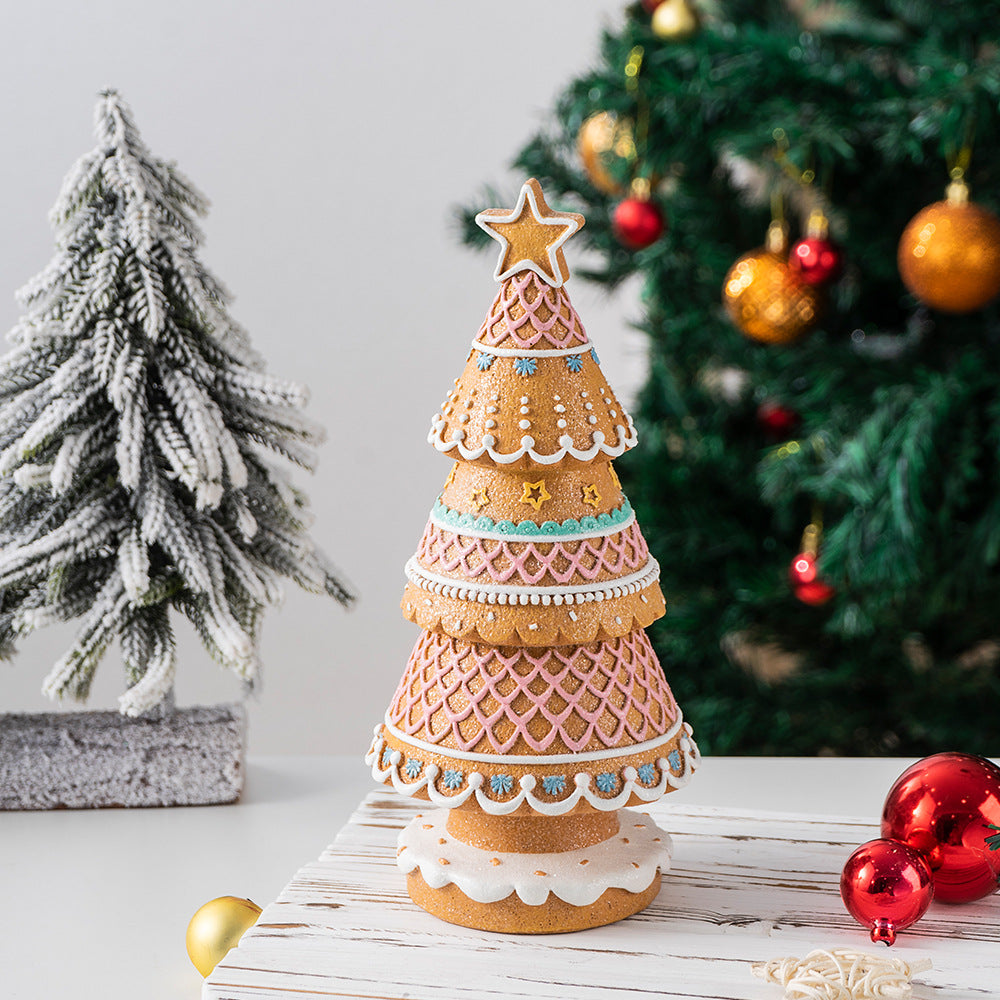 Gingerbread Christmas Tree Desktop Decoration Home Living Room