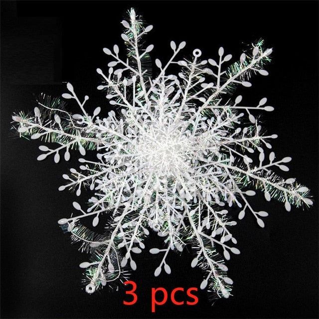 3/9/18/30pcs Christmas Tree Decoration Snowflakes 11cm