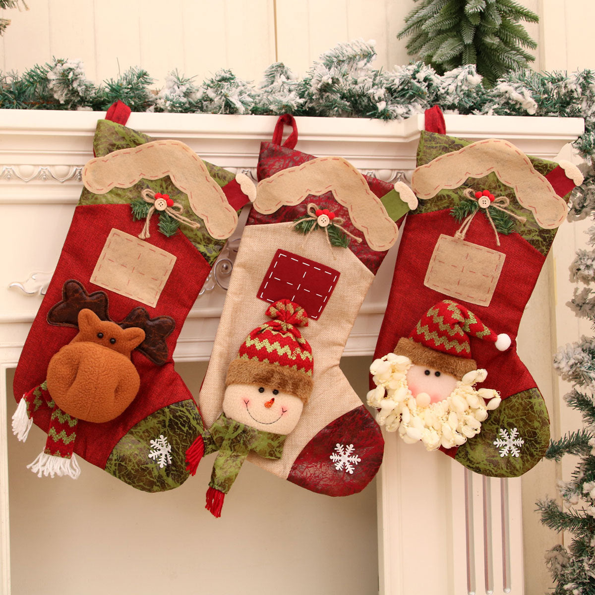 Christmas Socks Christmas Decorations with 3D holiday Character