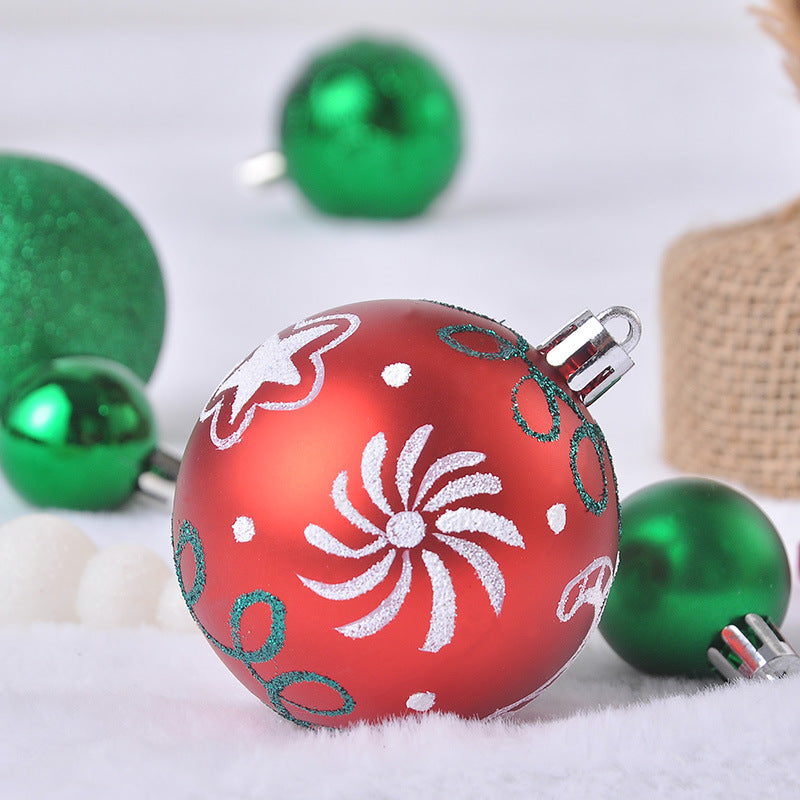 Christmas ball, House shaped set, kraft paper box