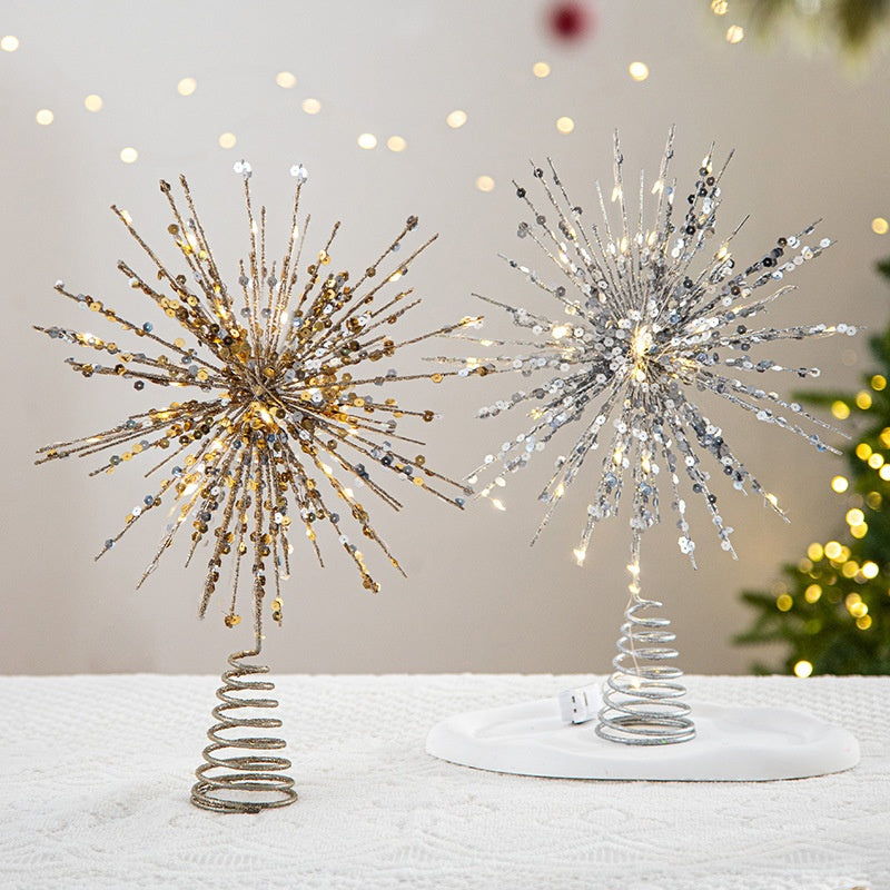 Christmas Tree Top Star Five-Pointed Star Christmas Decoration Christmas Tree