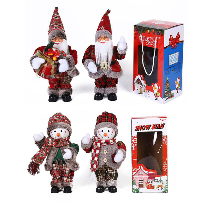 30CM electric Christmas music swing old man