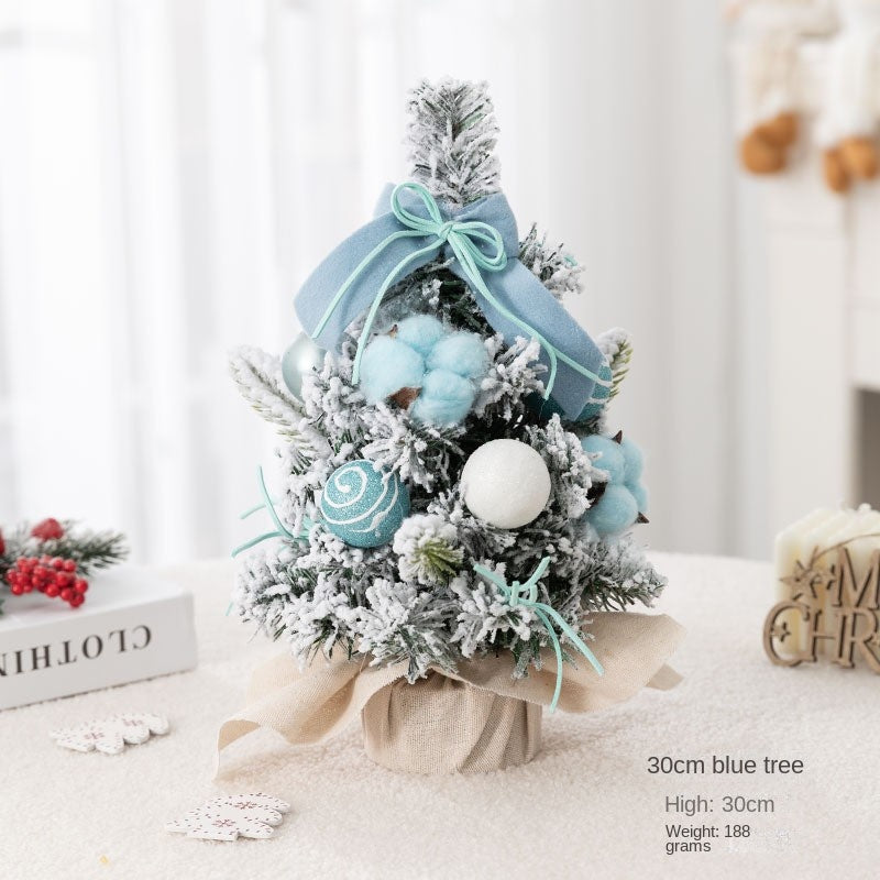 Mini Christmas Tree Decoration for Store Window Display, Artificial Pink Cedar