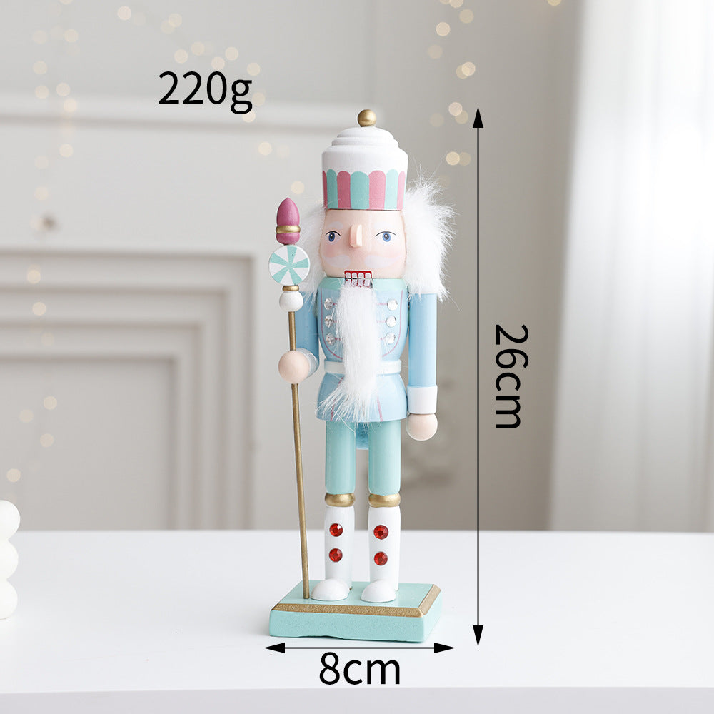 Walnut solid wood soldier puppet ornament Christmas decoration 26CM