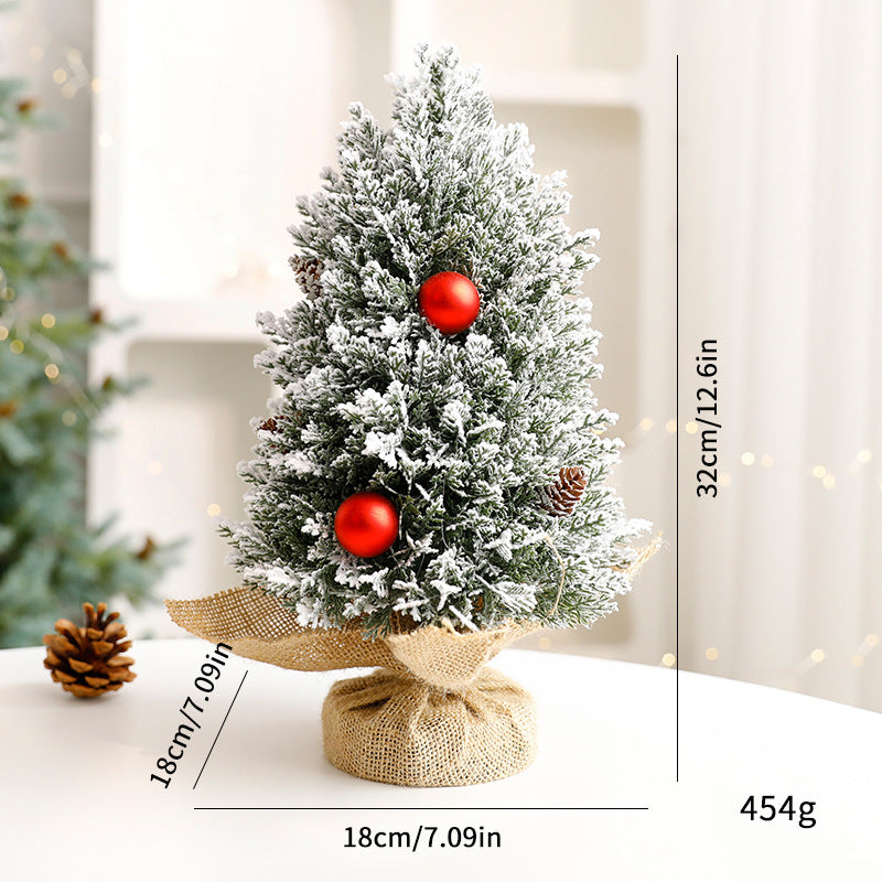 Christmas Tree Decoration Plastic Pot with Red Berries for Holiday Scene Display