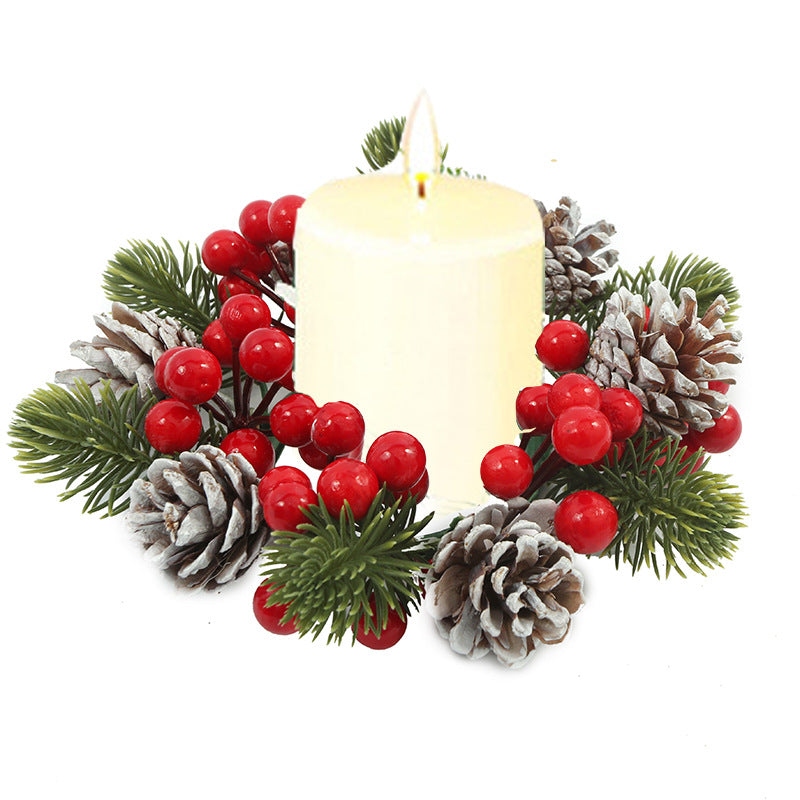Christmas flower candle holder