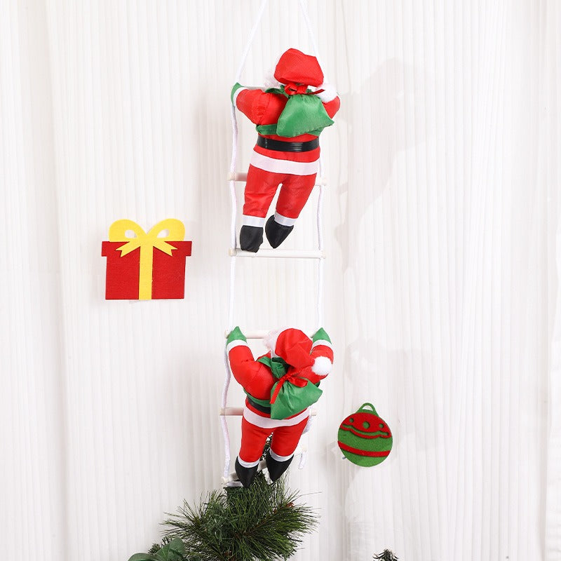 25cm Ladder Santa Claus Christmas Doll Decoration