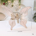 New Fabric Christmas Butterfly \ Christmas Scene Decoration Simulation Butterfly