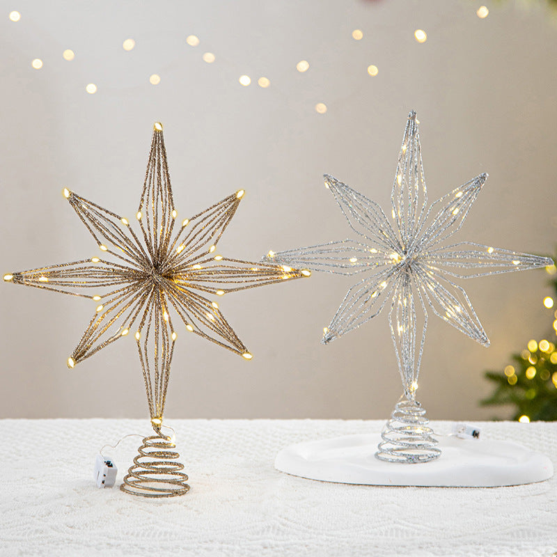 Christmas Tree Top Star Five-Pointed Star Christmas Decoration Christmas Tree