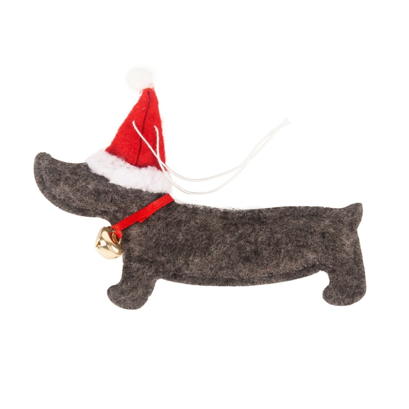 4pcs/set Christmas Decoration Cute Dachshund