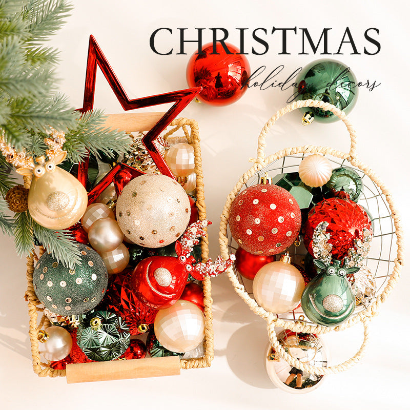Christmas Decorations Red White Green Polka Dot Christmas Balls