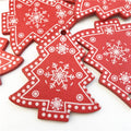 10pcs New Year Natural Wood Christmas Tree Ornament