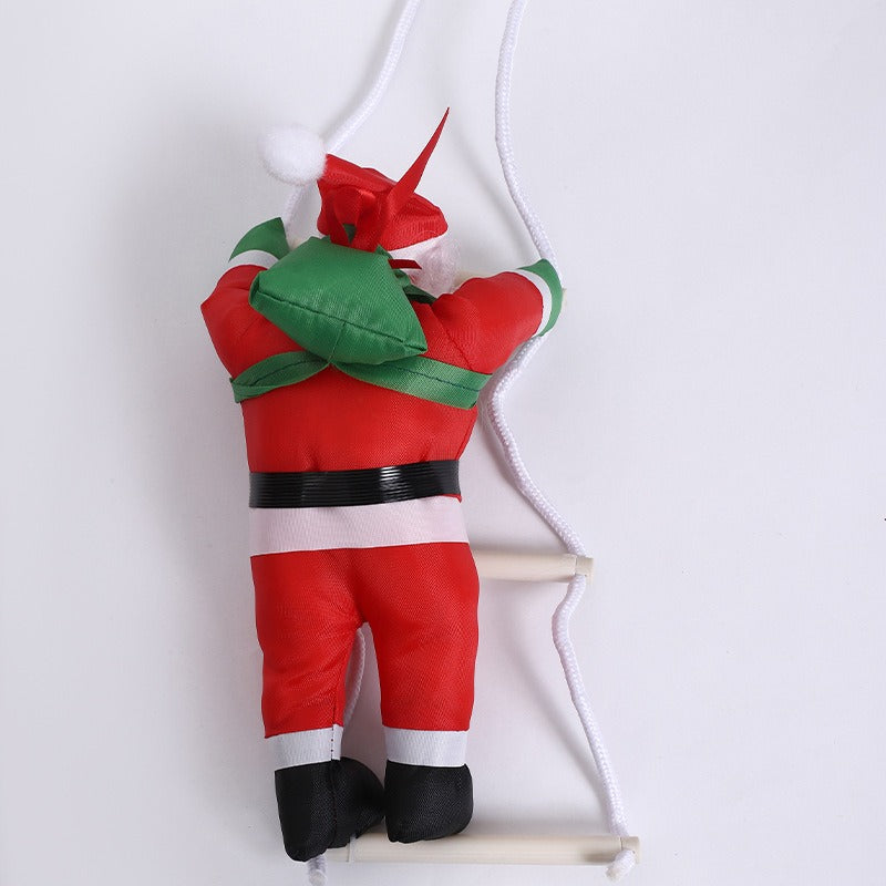 25cm Ladder Santa Claus Christmas Doll Decoration