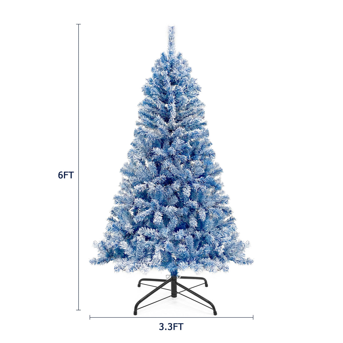 6FT Christmas tree snowflake flocking person with 750 Christmas branches
