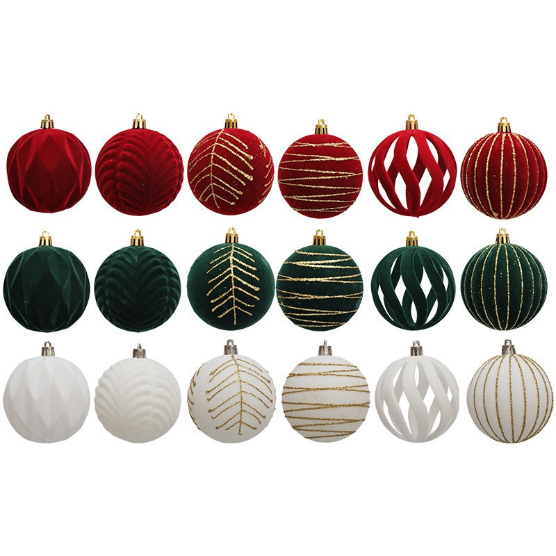 8cm Christmas Tree Hanging Ball Window Decoration Suede Ball