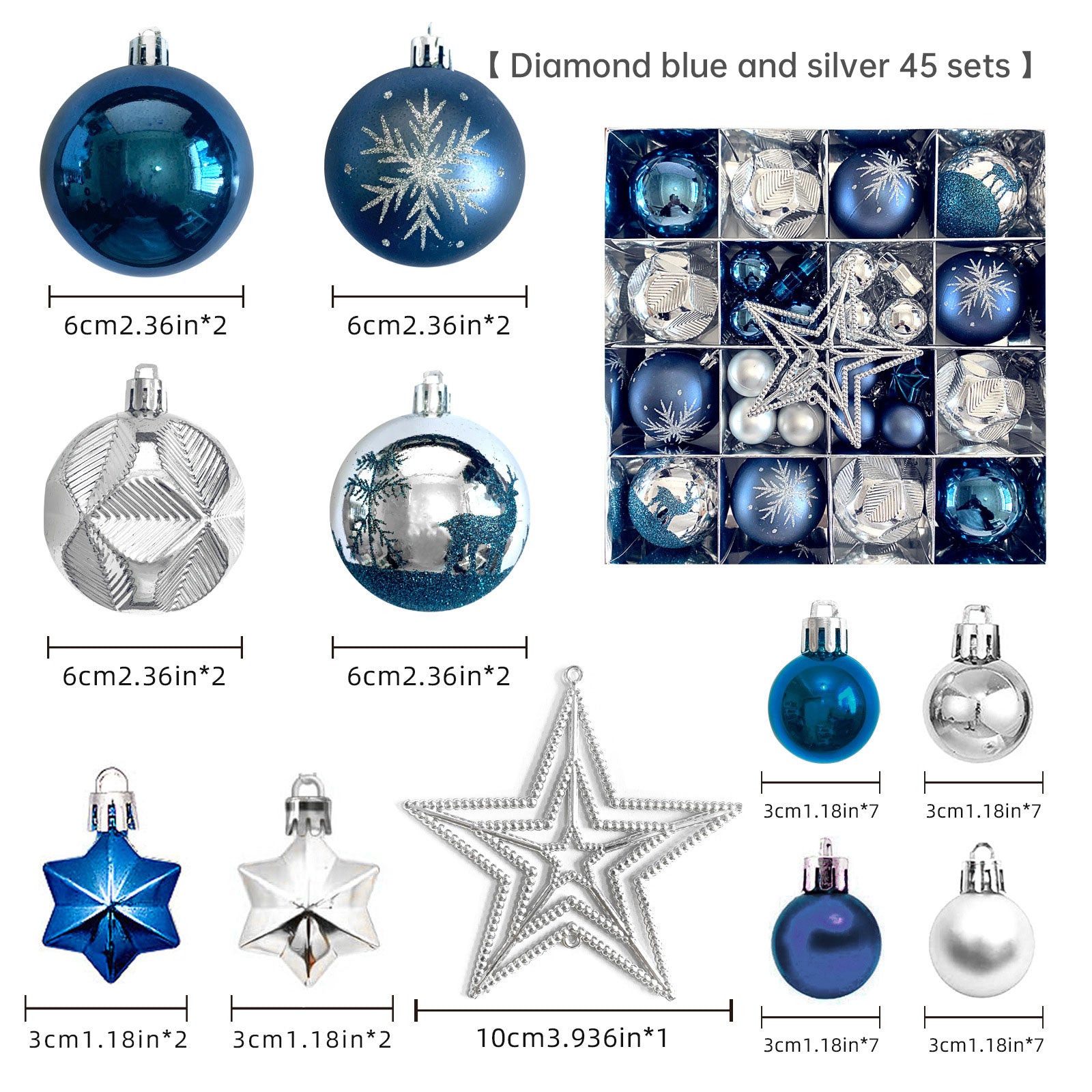 Christmas decoration 6cm  ball special-shaped painted