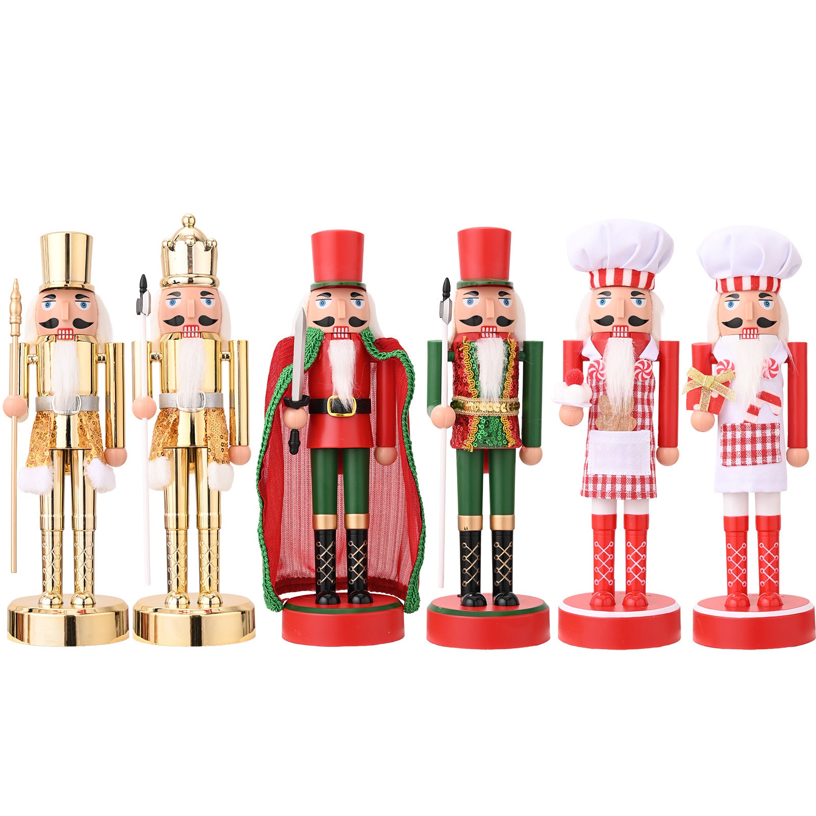 Christmas Decoration Nutcracker Soldier Figurine with Light