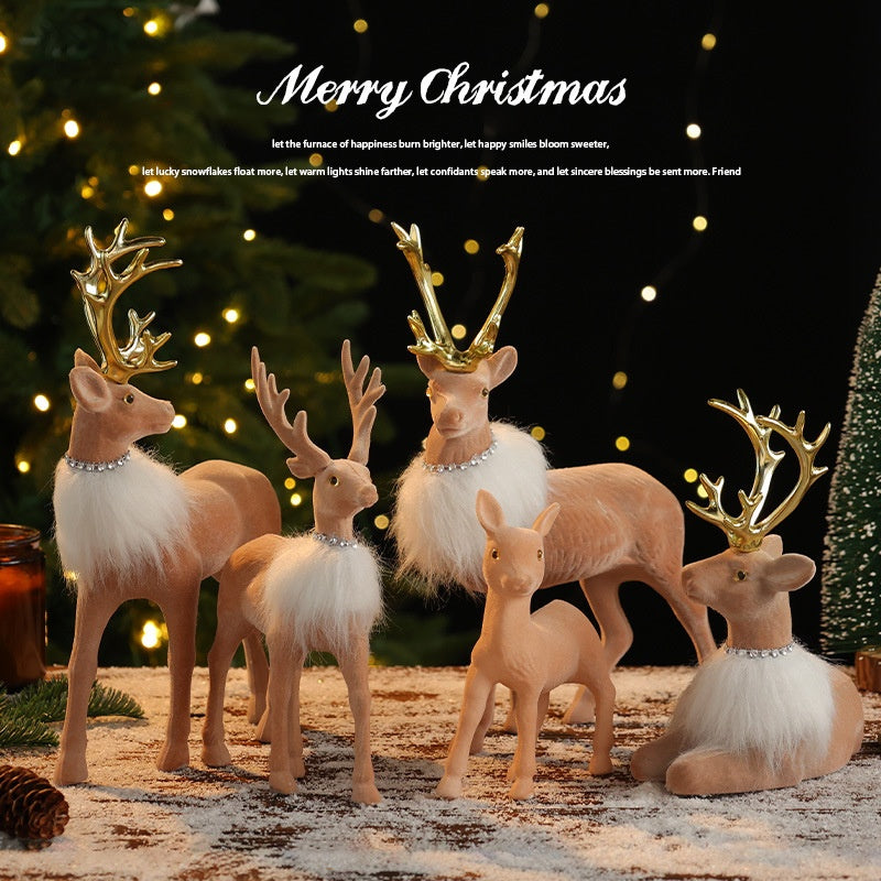 Christmas Reindeer Decoration, Cartoon Holiday Decorative Figurine