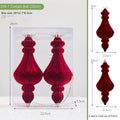Christmas Decoration Flocked Ball Wine Red