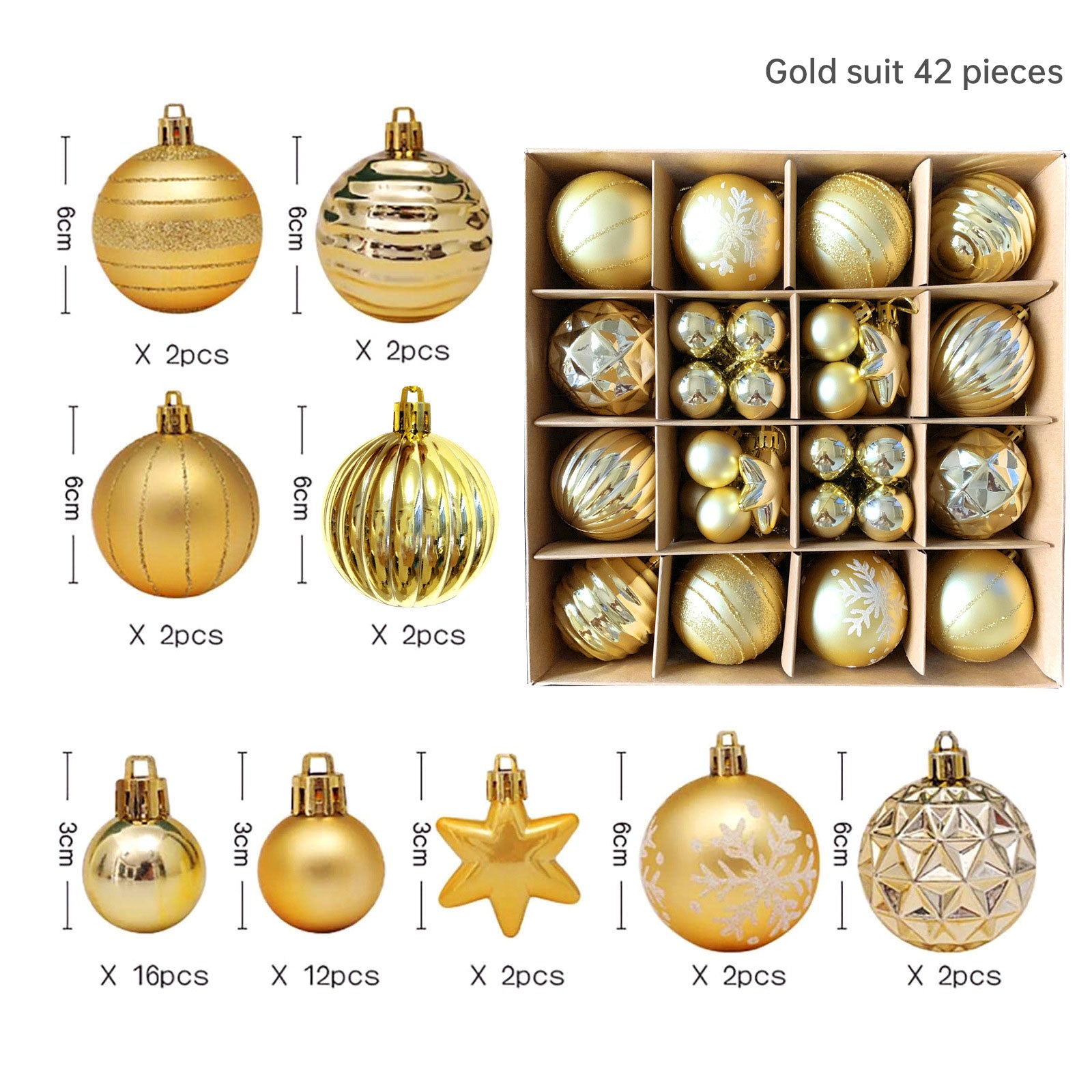Christmas decoration 6cm  ball special-shaped painted