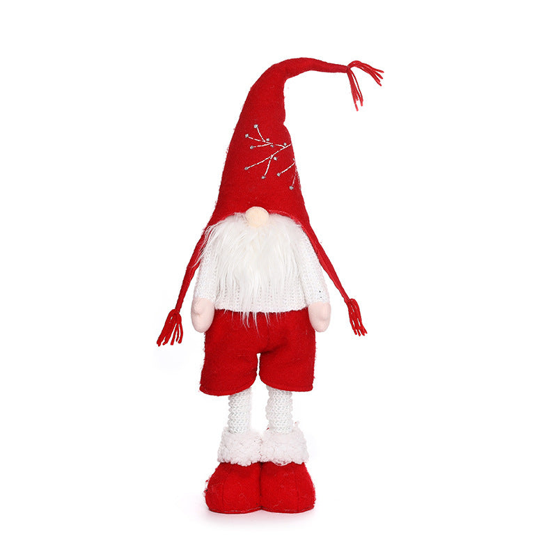 New Christmas decorations telescopic faceless doll