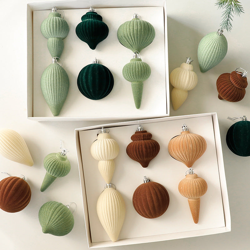 Christmas Ball Ornament for TreeIrregular Shape Burgundy and Dark Green