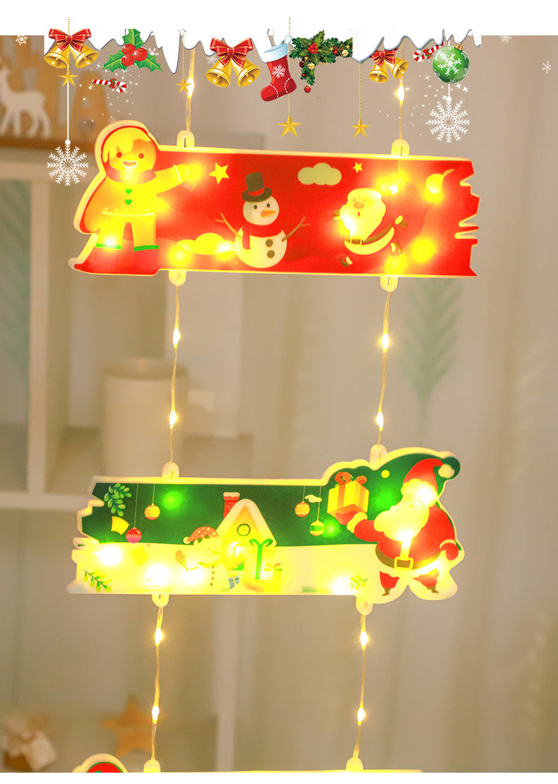 New hanging lights, LED signs, Christmas scene decoration