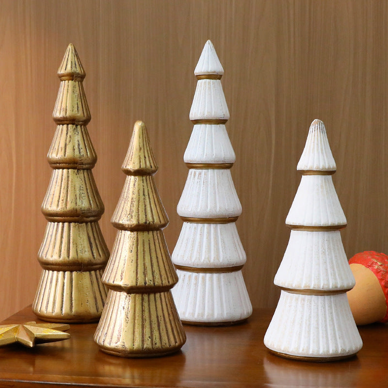 Nordic Wooden Christmas Tree Decor \ Indoor Desktop Christmas Decoration