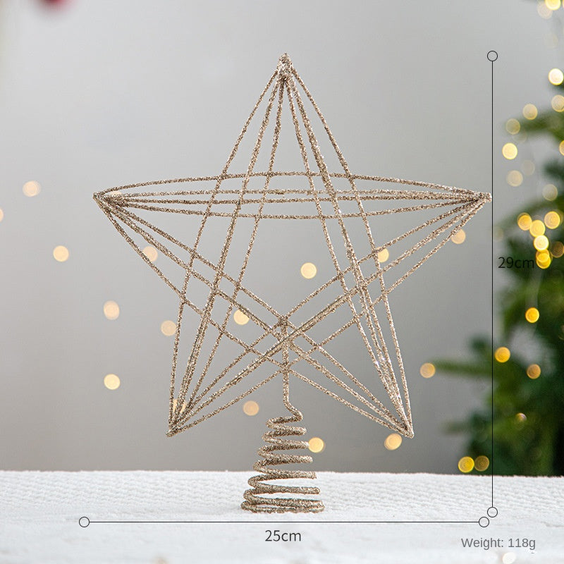 Christmas Tree Top Star Five-Pointed Star Christmas Decoration Christmas Tree