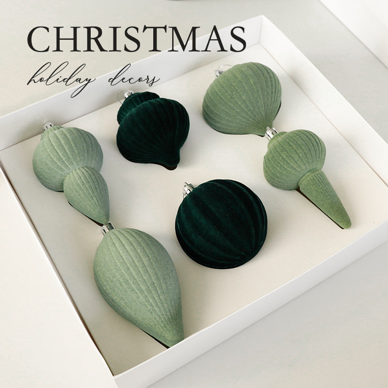 Christmas Ball Ornament for TreeIrregular Shape Burgundy and Dark Green