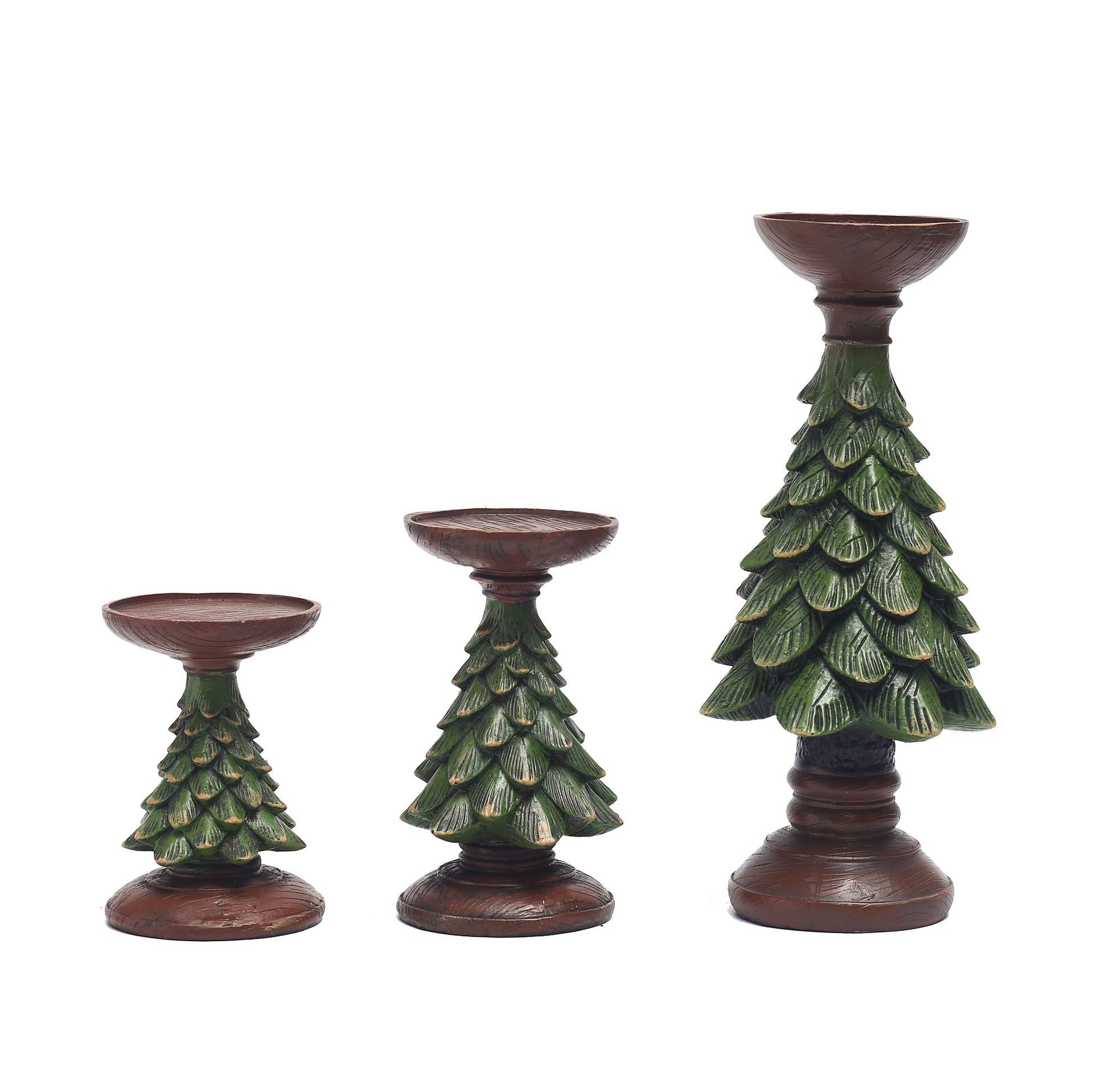 Decorations Christmas Tree Candle Stand Home Tabletop Room Decoration Resin Crafts