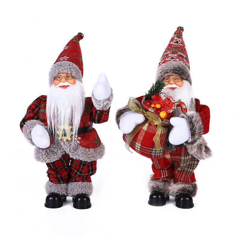 30CM electric Christmas music swing old man