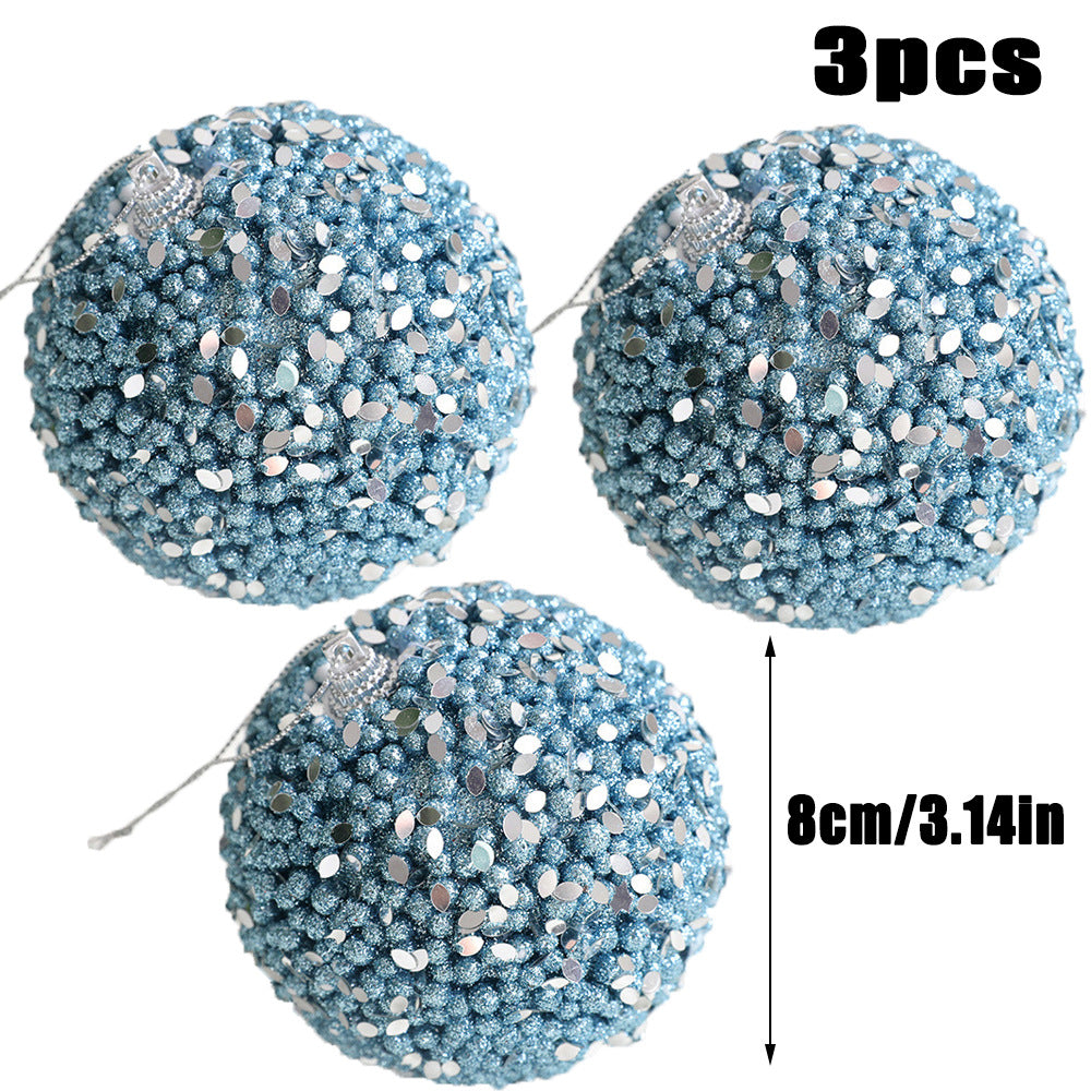 Star blue foam ball Christmas ball decoration \ 8cm decoration accessories