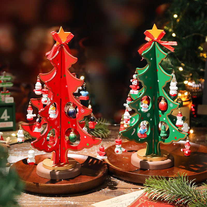 Christmas Mini Checkered Wooden