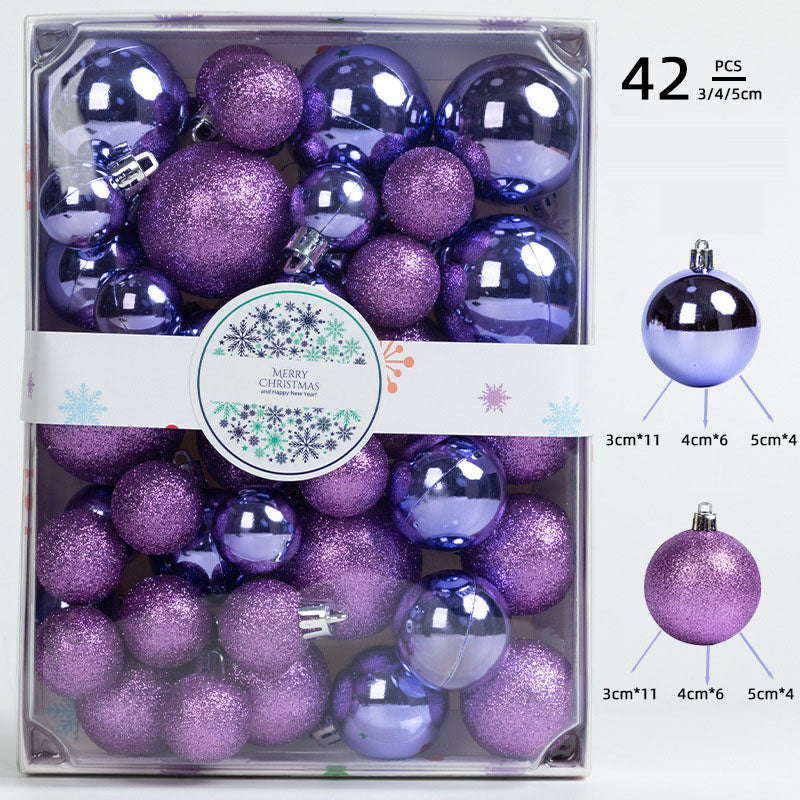 Christmas 3/4/5CM Christmas Ball Decoration Pendant 42pcs