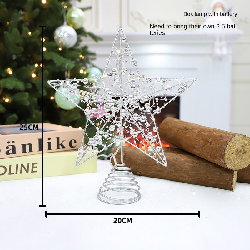 Christmas Decoration Three dimensional Iron Carving Tree Top Star