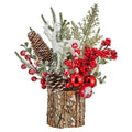 Christmas Tree Artificial \ Home Decor Bark Wooden Barrel Tree