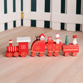 Christmas Decorations Wooden Train Christmas Presents Window Display