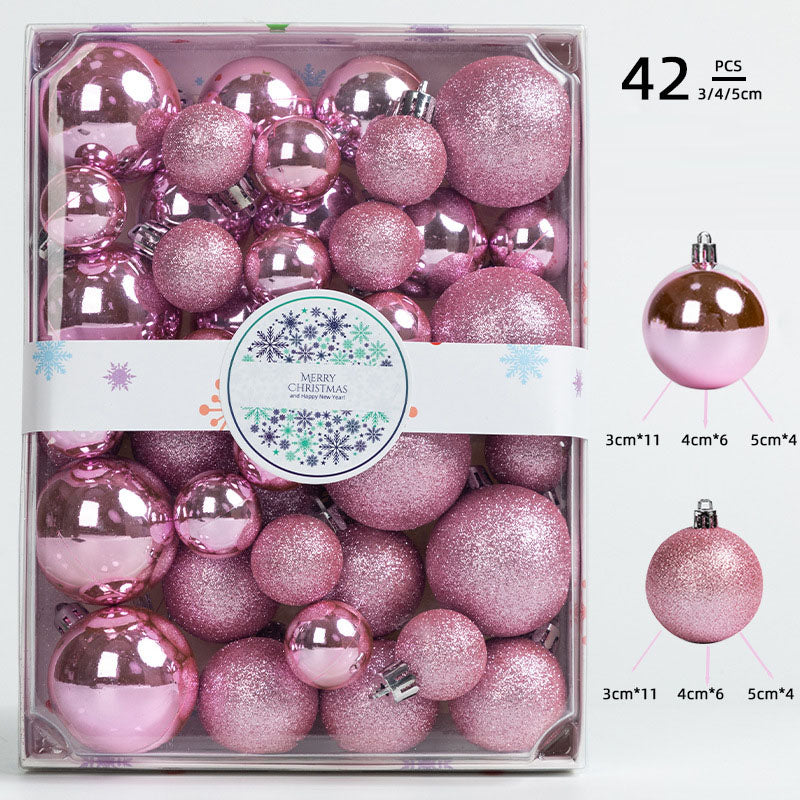 Christmas 3/4/5CM Christmas Ball Decoration Pendant 42pcs