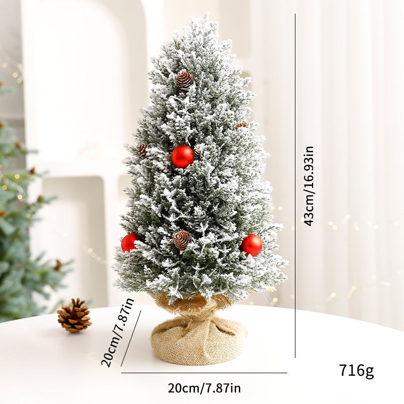 Christmas Tree Decoration Plastic Pot with Red Berries for Holiday Scene Display