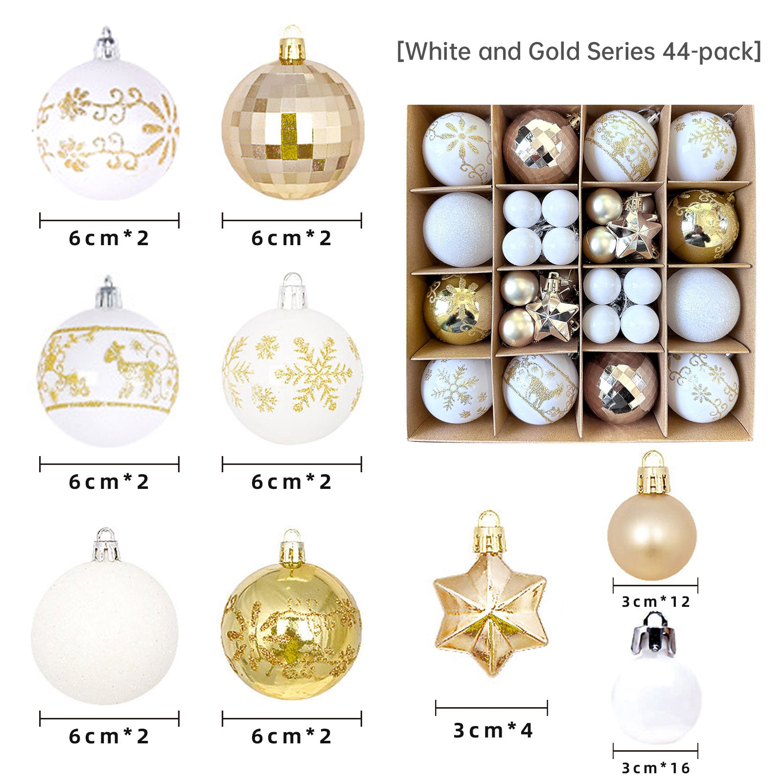 Christmas decoration 6cm  ball special-shaped painted
