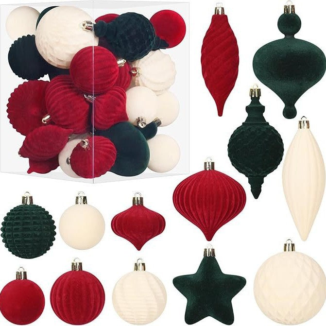 New Irregular Velvet Christmas Ball Set, Christmas Decoration, Christmas Tree Ornament